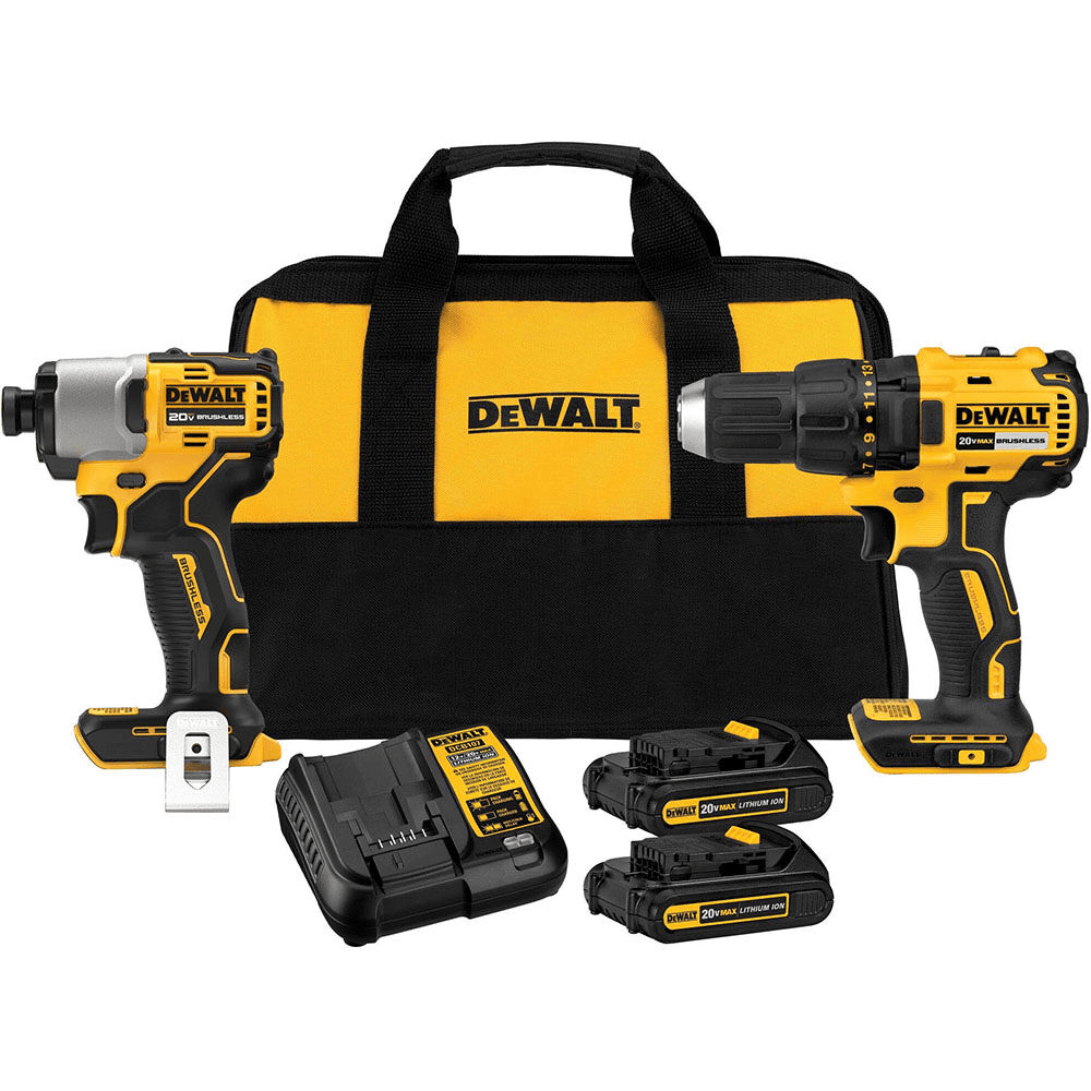 طقم مثقاب/مفك مدمج ومفك صدمات DEWALT 20V MAX